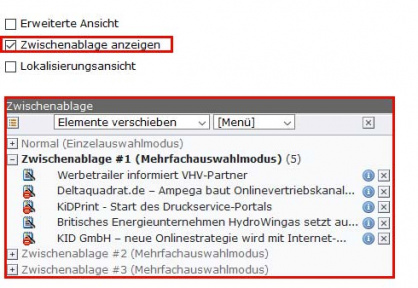 TYPO3 Zwischenablage