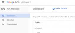 Google API Bibliothek aktivieren