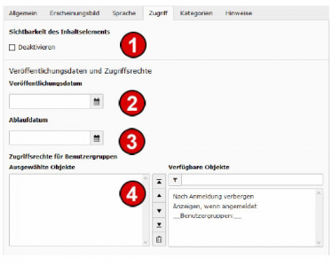 TYPO3 v8 Handbuche Reiter Zugriff