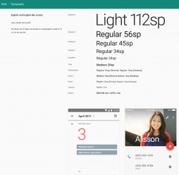 Google, Material Design, Typografie
