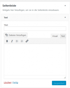 Wordpress Texteditor Medien einfügen