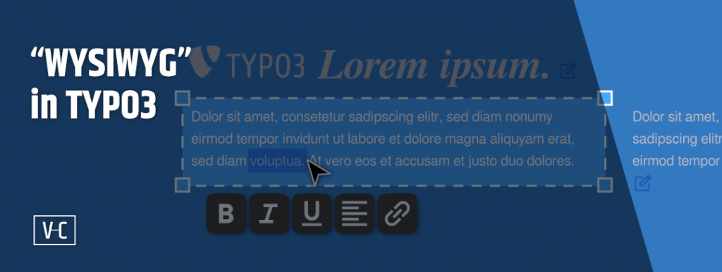 Visual Editing – “WYSIWYG” in TYPO3